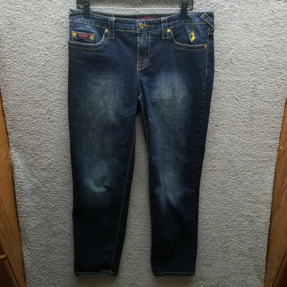 Baby Phat Women's 15 Blue Boot-CutJeans 36.5" 30" 9"